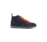 PANCHIC Polacchino da Uomo P01 in Suede Blu Cobalto con Lacci Arancio - P01M016 00882016 - Taglia 45