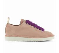 PANCHIC Scarpa Allacciata P01 in Suede Rosa con Lacci Viola - P01W011 00552111 - Taglia 35