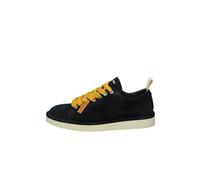 PANCHIC Scarpe Pelle Blu Lacci Giallo P01 P24
