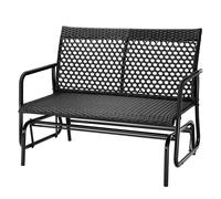Panchina a Dondolo in Rattan Sedia 2 Posti Esterno Divanetto Giardino Ergonomico