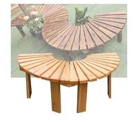 Panchina Avvolgente For Alberi, Sedia Da Parco In Legno, Supporto Semicircolare For Recinzione For Piante, For Giardino, Terrazza, Prato, Balcone(Color 2)