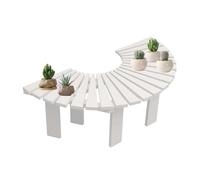 Panchina Avvolgente For Albero,sedia Da Giardino In Legno,supporto Decorativo Semicircolare For Piante,for Giardino,cortile,veranda,prato,balcone(Color 4)