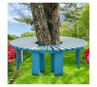 Panchina Avvolgente For Albero, Sedia Da Parco Rotonda In Legno, Supporto Decorativo For Piante Senza Schienale, For Giardino, Cortile, Portico, Prato(Color 2)