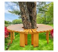 Panchina Avvolgente For Albero, Sedia Da Parco Rotonda In Legno, Supporto Decorativo For Piante Senza Schienale, For Giardino, Cortile, Portico, Prato(Color 1)