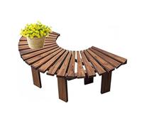 Panchina Avvolgente For Esterni, Sedia Da Giardino In Legno, Supporto For Piante Semicircolare Senza Schienale, For Giardino, Cortile, Portico, Prato(Color 1)