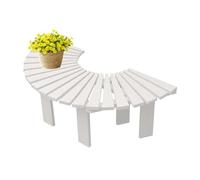 Panchina Avvolgente For Esterni, Sedia Da Giardino In Legno, Supporto For Piante Semicircolare Senza Schienale, For Giardino, Cortile, Portico, Prato(Color 4)