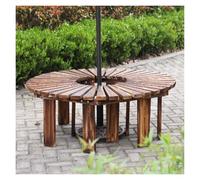 Panchina Avvolgente For Esterni, Sedia Da Parco In Legno, Portafiori Rotondo, For Terrazza, Giardino, Portico, Prato, Cortile