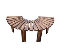 Panchina avvolgente for esterni, sedia da parco in legno, portavasi semicircolare, for giardino, cortile, veranda, prato, balcone(Color 1)