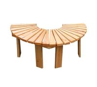 Panchina avvolgente for esterni, sedia da parco in legno, portavasi semicircolare, for giardino, cortile, veranda, prato, balcone(Color 2)