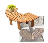 Panchina Avvolgente For Esterni, Sedia Semicircolare Da Parco, Supporto Decorativo In Legno For Piante, For Giardino, Cortile, Portico, Prato(Color 2)