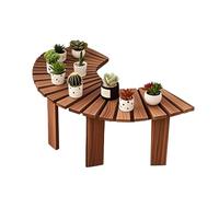 Panchina avvolgente in legno per giardino, semicircolare per piante, sedia per cortile, portico, parco, prato, balcone