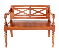 Panchina Batavia 98 cm Legno Massello di Mogano Marrone Scuro, Mobili, Panche, Cassapanche e panche per ingressi Marrone