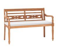 AX Panchina Giardino 2 Posti Legno Massello Batavia Teak 120x51.5x84cm New 43057