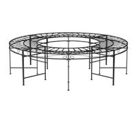 Panchina Circolare per Albero Acciaio Nero Ø160 cm | Design Avvolgente, Resistente Agli Agenti Atmosferici, Per Giardino E Patio, Capacità 110 Kg