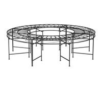 Panchina Circolare per Albero in Acciaio Nero 160 cm | Acciaio resistente, design avvolgente, uso esterno, capacità 110 kg per seduta, assemblaggio richiesto, cuscino non incluso