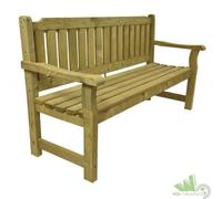 PANCHINA CON BRACCIOLI LEGNO DI PINO ESTERNO GIARDINO LASA 120X60X90 CM PARCO