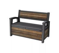 PANCHINA CON CONTENITORE KETER "DECO BENCH" IN RESINA MARRONE EFFETTO LEGNO 2...