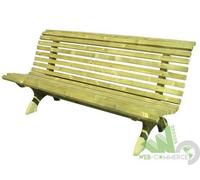 PANCHINA CON SCHIENALE 180X65X80 CM LEGNO PINO TRATTATO ESTERNO GIARDINO PARCO