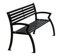 Panchina da Esterno 2 Posti in Metallo Panchina da Giardino Resistenti Alle Intemperie Panca da Esterno per Strade, Parchi, Aree Panoramiche e Piazze Pubbliche(150x60x80cm)