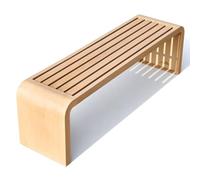 Panchina da Esterno 2 Posti Panchina da Giardino Resistente Alle Intemperie | Realizzata in Tubolare di Acciaio Zincato, Panca da Esterno per Scuole Parchi Aree Residenziali(Natural,150x40x45cm)