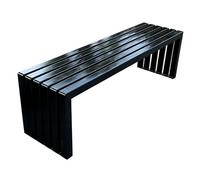 Panchina da Esterno 2 Posti Resistenti Alle Intemperie Panca da Parco in Acciaio Zincato Panca da Esterno per Scuole, Parchi, Aree Panoramiche, Strade 9 Colori(Black,150x40x45cm)