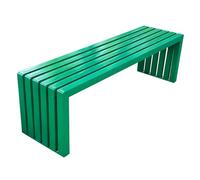 Panchina da Esterno 2 Posti Resistenti Alle Intemperie Panca da Parco in Acciaio Zincato Panca da Esterno per Scuole, Parchi, Aree Panoramiche, Strade 9 Colori(Green,150x40x45cm)