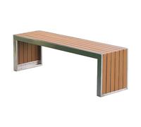 Panchina da Esterno in Acciaio Inox Panchina da Giardino 2 Posti Resistenti Alle Intemperie per Parchi, Punti Panoramici, Zone Residenziali, Piazze e Centri Commerciali