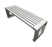 Panchina da Esterno in Acciaio Inox Panchina da Giardino per 2 Persone Panca da Esterno Resistenti Alle Intemperie per Hotel, Comunità Residenziali, Centri Commerciali(120x40x45cm/47.2x15.8x17.7in)