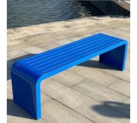 Panchina da esterno in metallo nero, perfetta per veranda e patio, piccola panca elegante per spazi esterni, design resistente alle intemperie
