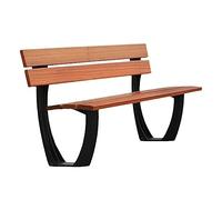 Panchina da esterno Panchina da parco for esterni con schienale, panca da giardino a 2 posti con telaio in alluminio pressofuso nero, for vialetto in erba nel cortile del patio Panca da giardino