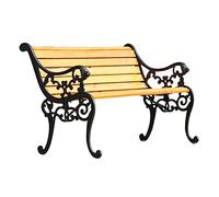 Panchina da esterno Panchine da Esterno, Panchine for Il Tempo Libero da Giardino e Patio Esterno con Braccioli e Gambe Intagliate in Ghisa, Sedili e Schienale a Doghe, for Balcone Portico del Cortile