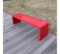 Panchina da esterno per 2 persone, per tutte le stagioni, in metallo, resistente, blu, 100 cm, panca da parco per portico, cortile, prato e mobili da giardino