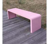 Panchina da esterno per 2 sedie da giardino in metallo, rosa, 120 cm, per veranda, cortile, prato, parco, design resistente alle intemperie