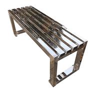 Panchina da Esterno Resistenti Alle Intemperie Panchina da Giardino in Acciaio Inox per Centri Commerciali, Comunità Residenziali, Parchi, Hotel, Luoghi Panoramici(100x40x45cm/39.4x15.8x17.7in)