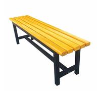 Panchina da esterno Superficie della sedia in legno massello ispessito Rispettoso dellambiente panca da giardino da esterno per Parco Cortile Portico piazze(Natural,150 * 36 * 45cm)