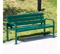 Panchina da esterno zincata a 2-3 posti Spaziosa panchina da esterno resistente alle intemperie per grandi giardini, parchi e terrazze condominiali