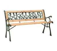 Panchina da Giardino 122 cm in Ghisa e Legno Massello di Abete