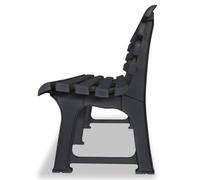 Panchina da Giardino 145,5 cm in Plastica Antracite