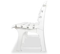 Panchina da Giardino 145,5 cm in Plastica Bianca