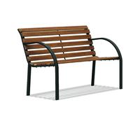 Panchina da Giardino 2 Posti in Acciaio e Legno Ranieri