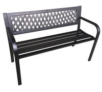 Panchina da Giardino 2 Posti in Acciaio Fadi Boulevard Nera