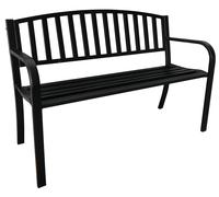 Panchina da Giardino 2 Posti in Acciaio Fadi Hollywood Nera