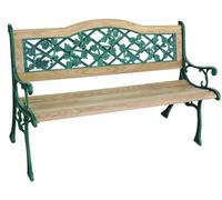 Panchina da Giardino 2 Posti in Ghisa e Legno Edera