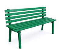 Panchina da Giardino 2 Posti Panchina da Esterno Resistente Alle Intemperie | Materiale in Acciaio al Carbonio, Portata 350 Kg, Panca da Esterno per Parco Residenza Piazza Scuola(Green,150x40x45cm)