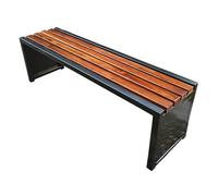 Panchina da Giardino 2 Posti Resistenti Alle Intemperie Panchina da Esterno in Metallo Panca da Esterno Senza Schienale per Aree Gioco, Piazze Pubbliche, Parchi(100x40x45cm)