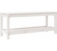 vidaXL Panca da Giardino Bianca 108x35x45 cm Legno Massello di Pino