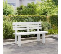 Panchina da Giardino Bianca 110x52x71 cm Polipropilene