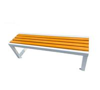 Panchina da giardino con struttura in metallo per tutte le condizioni atmosferiche, capacità 390 kg, resistente seduta in legno, per patio, balcone, prato, cortile e scuole, giallo, 180 cm, mobili da