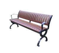 Panchina da Giardino Esterno 3 Posti PP Legno di Plastica Panchine del Parco Non È Facile Invecchiare Panca da Balcone con Schienale Leggermente Curvo per Terrazzo, Esterno, Giardino(1.2m)