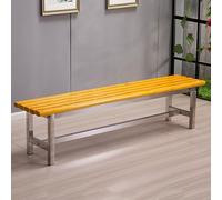 Panchina da giardino in acciaio inox con schienale scoperto, resistente alle intemperie, arredamento decorativo per portico, patio, balcone e cortile, elegante e durevole